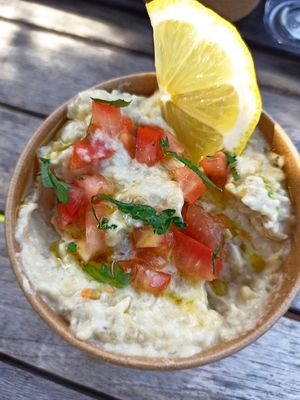 Moutabal at Croc Liban in Antibes