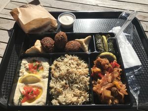 Vegetarian plate at Croc Liban in Antibes