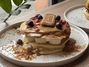 Pancakes (banana,cream,lotus spread)  at Shothouse in Ostrava