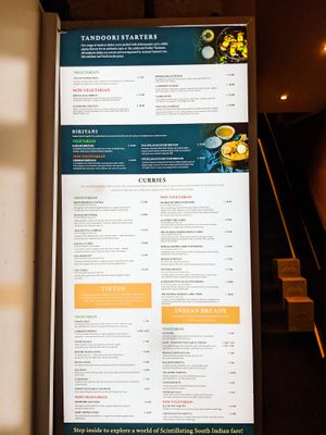 Menu outside of The Madras Diaries at The Madras Diaries in Amsterdam