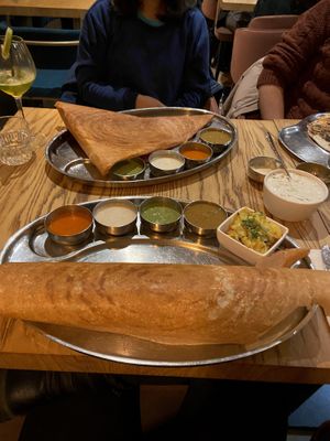 Mysore masala dosa and masala dosa   at The Madras Diaries in Amsterdam