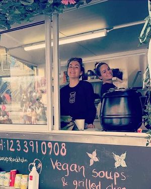 Hi! Welcome to our truck :) at What'soup in Stockholm