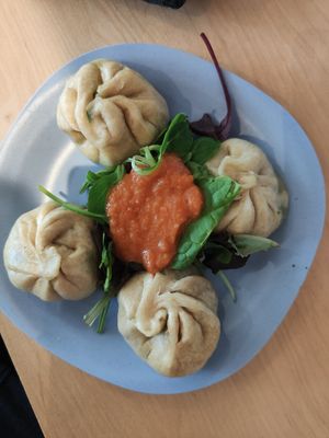 'Heavenly Vegan Dumplings' - 4 pieces for £8 at Taste Tibet in Oxford