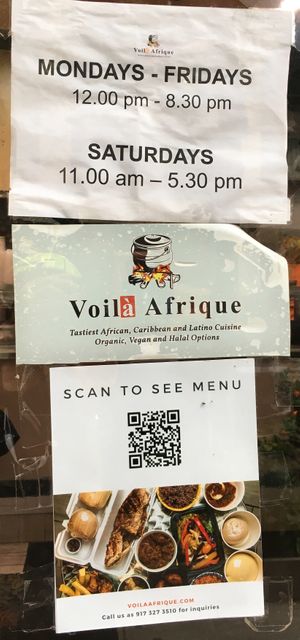 Front door. at Voilà Afrique in New York City