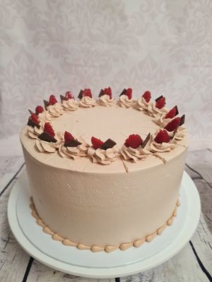 Vegane Schokoladen-Himbeertorte at Renates Torten Design in Hohenems