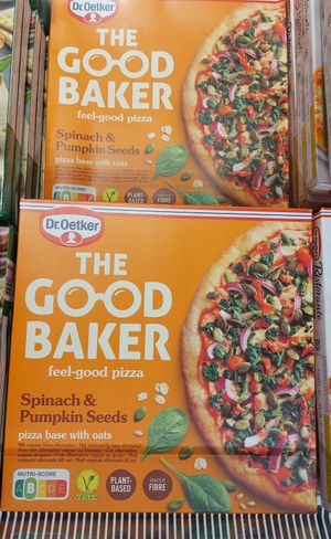 Vegan pizza at El Corte Ingles Supermarket in Gran Canaria