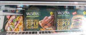 Vegan sausages and burgers at El Corte Ingles Supermarket in Gran Canaria