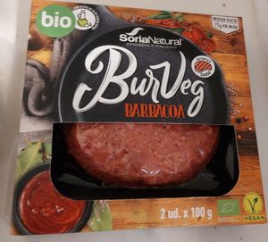 Vegan spanish burger at El Corte Ingles Supermarket in Gran Canaria