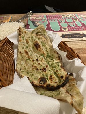 Garlic naan at Indian Jewel in Prague