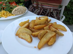 Fresh fried potatoes at Amadria Park Jure in Sibenik