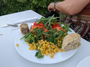 Salad bar at Amadria Park Jure in Sibenik