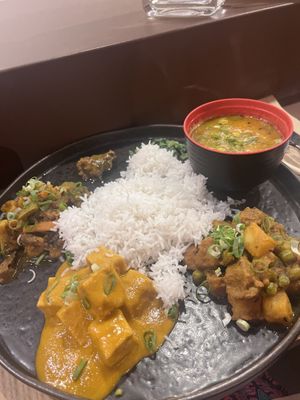 Vegan thali  at Thamel in Porto