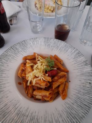 Vegan bolognese at Greek Stories in Athens
