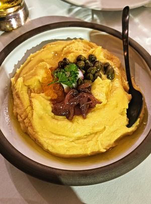 Amazing Santorini Fava at Greek Stories in Athens