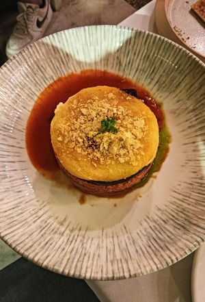 Delicious vegan moussaka at Greek Stories in Athens