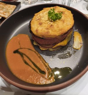 Vegan Mussaka at Greek Stories in Athens