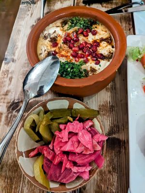 Fatteh at Zezafoun Syrian Cuisine in Toronto