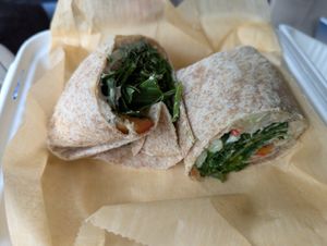 Vegan hummus wrap at Crow Wing Food Co-Op in Brainerd