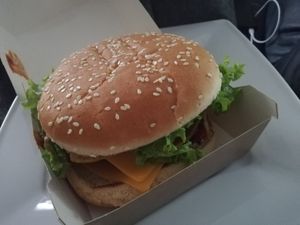 Vegan cheeseburger at Burgerme in Venlo