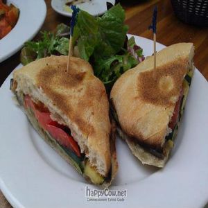 vegan grilled vegetable panini sandwich at Rosti Tuscan Kitchen in Santa Monica