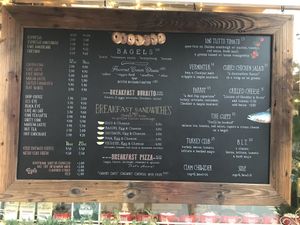 Menu - drinks and food at Red Cup Coffee House in Boothbay Harbor