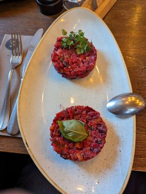 Vegan tatar at Stricker's in Winterthur