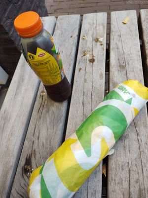 Sub in packaging at Subway in Asten