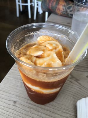 Thai tea float at Loving Hut - Mira Mesa in San Diego