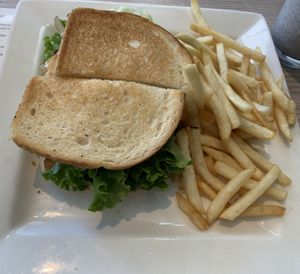 Patty melt. was expecting it to be grilled but it was not.   at Loving Hut - Mira Mesa in San Diego