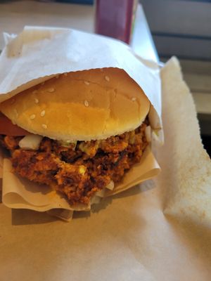 Chili Cheese Burger 🍔 😋 at Loving Hut - Mira Mesa in San Diego