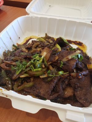 Fabulous Mongolian. Comes with brown rice. at Loving Hut - Mira Mesa in San Diego