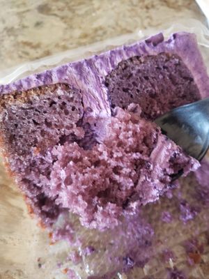 Ube cake at Loving Hut - Mira Mesa in San Diego