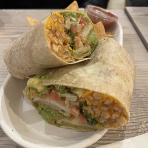 baja burrito  at Loving Hut - Mira Mesa in San Diego
