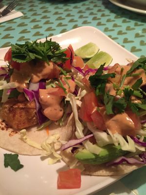 Ocean fillet tacos at Loving Hut - Mira Mesa in San Diego
