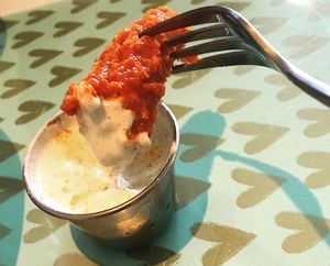 Buffalo strip with creamy ranch dip  at Loving Hut - Mira Mesa in San Diego