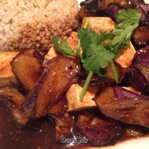 eggplant and tofu at Loving Hut - Mira Mesa in San Diego