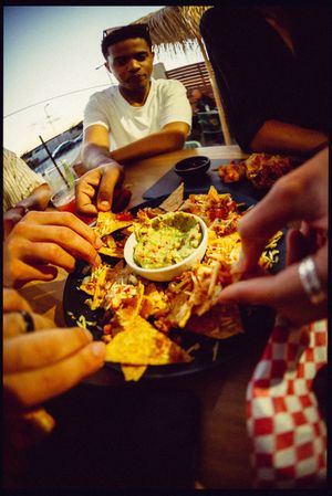 Nachos to be shared😍 at Bone Free  in Costa Da Caparica