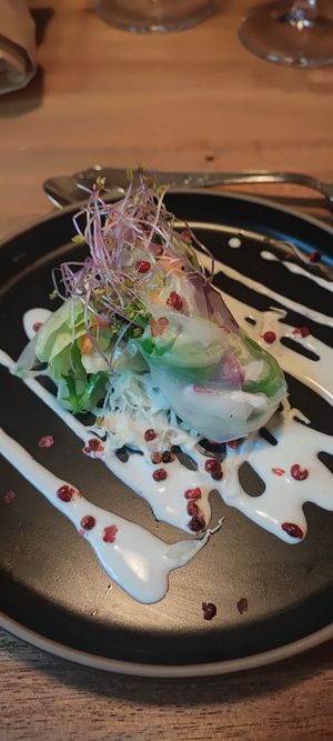 Summer rolls with tofu and truffle mayonnaise at Zwadderkotmolen in Oudenaarde