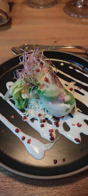 Summer rolls with tofu and truffle mayonnaise at Zwadderkotmolen in Oudenaarde