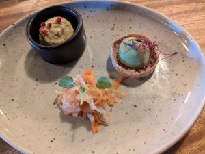 Amuses de chef at Zwadderkotmolen in Oudenaarde