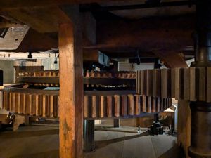 We were sitting right next to the mill equipment at Zwadderkotmolen in Oudenaarde