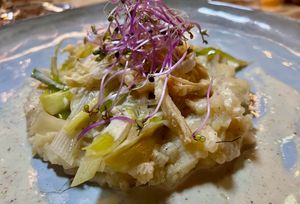 Aardappelmousseline - Prei - Kokoscurry at Zwadderkotmolen in Oudenaarde