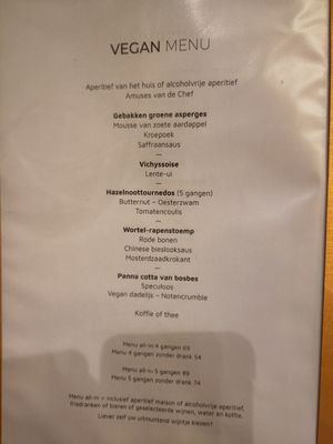 Menu at Zwadderkotmolen in Oudenaarde