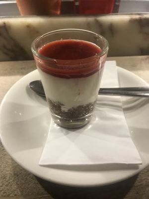Vegan pannacotta  at Vapiano - Kurze Mühren in Hamburg