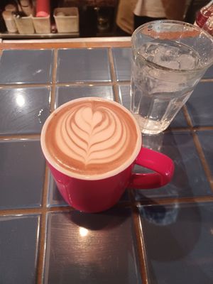 Hot chocolate with oat milk at The Breakfast Club - London Bridge in South East London