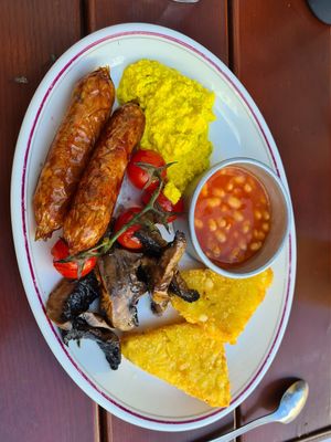 Full english breakfast at The Breakfast Club - London Bridge in South East London
