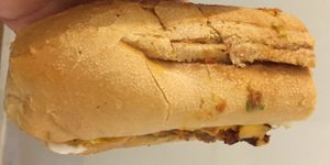 Vegan chop cheese hero at Vegan Deli in New York City