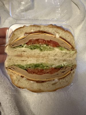 v Turkey sandwhich add v bacon  at Vegan Deli in New York City
