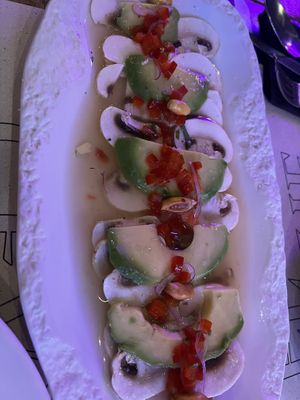 Tiradito vegano  at Cevitxef in Bilbao