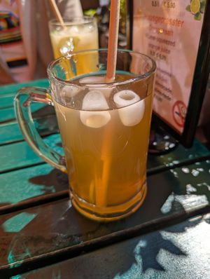 Limetten Eistee at Café Derbl in Hallstatt